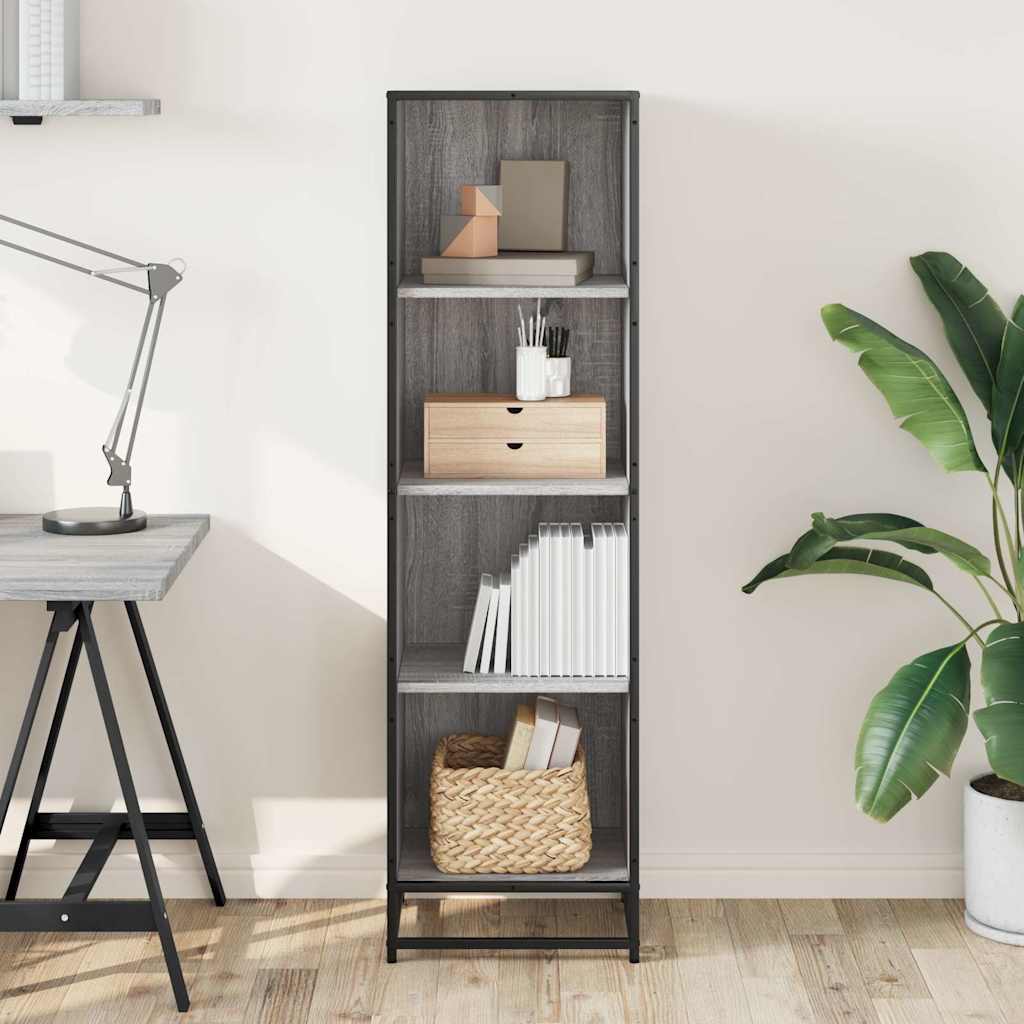 Book Cabinet Grey Sonoma 40x35x139 cm Engineered Wood