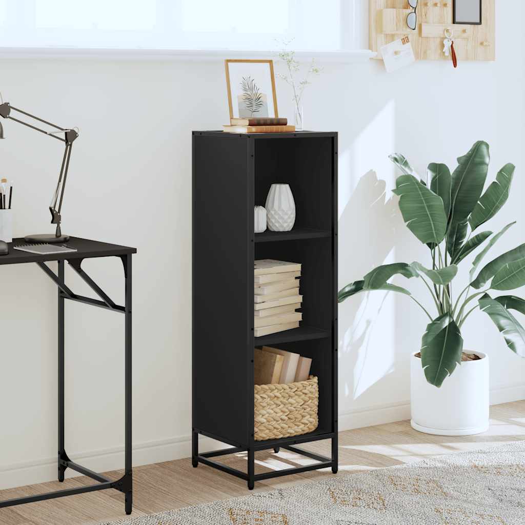 Book Cabinet Black 33.5x33x107.5 cm Engineered Wood