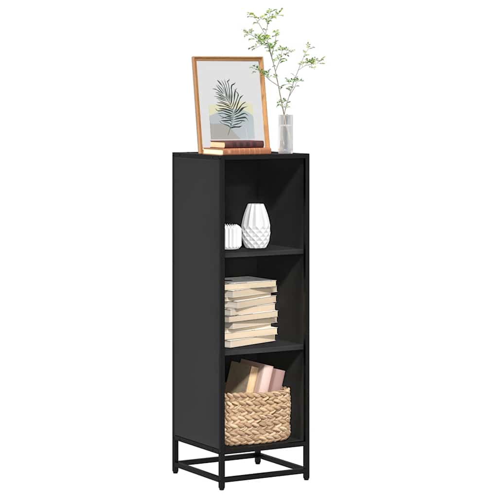 Book Cabinet Black 33.5x33x107.5 cm Engineered Wood