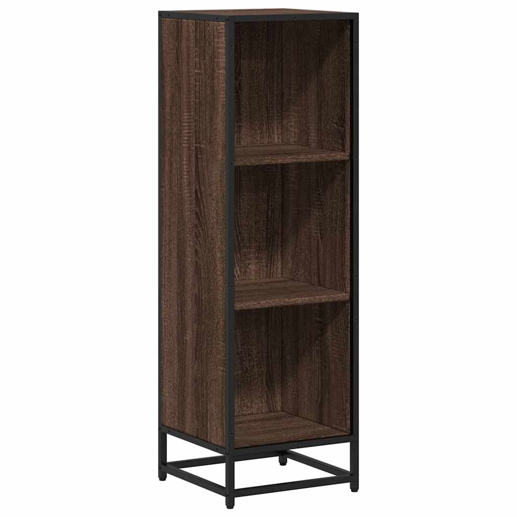 Book Cabinet Brown Oak 33.5x33x107.5 cm Engineered Wood