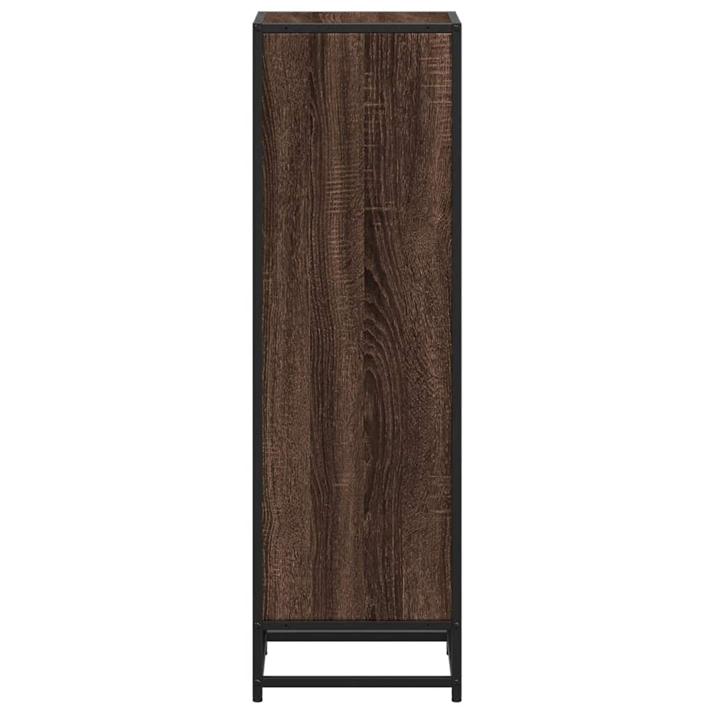 Book Cabinet Brown Oak 33.5x33x107.5 cm Engineered Wood