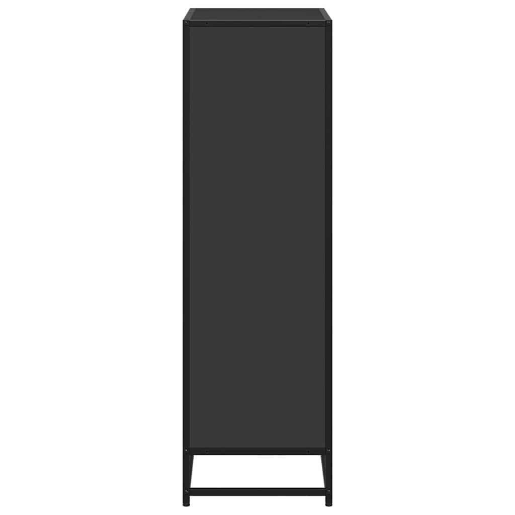 Book Cabinet Black 65.5x33x107.5 cm Engineered Wood