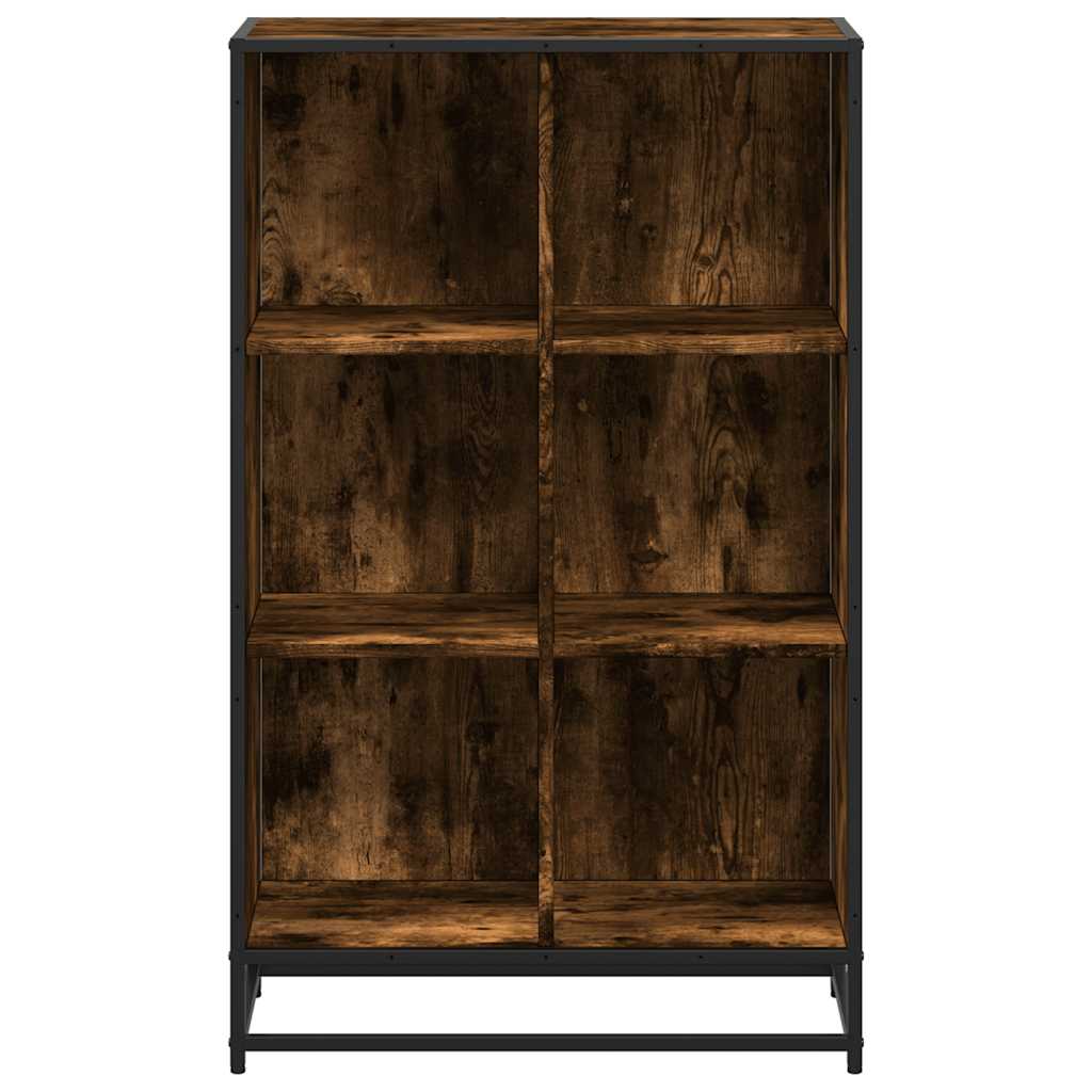 Book Cabinet Smoked Oak 65.5x33x107.5 cm Engineered Wood