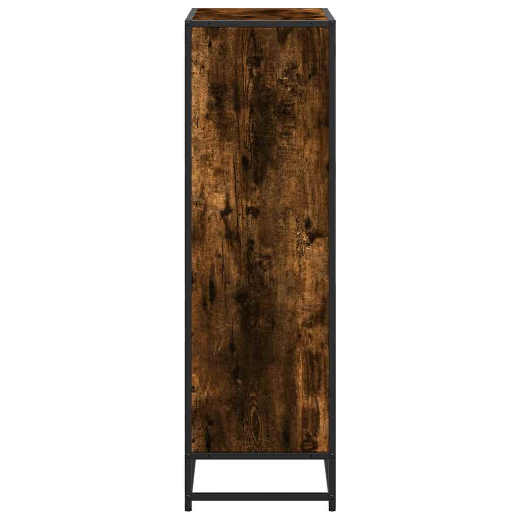 Book Cabinet Smoked Oak 65.5x33x107.5 cm Engineered Wood