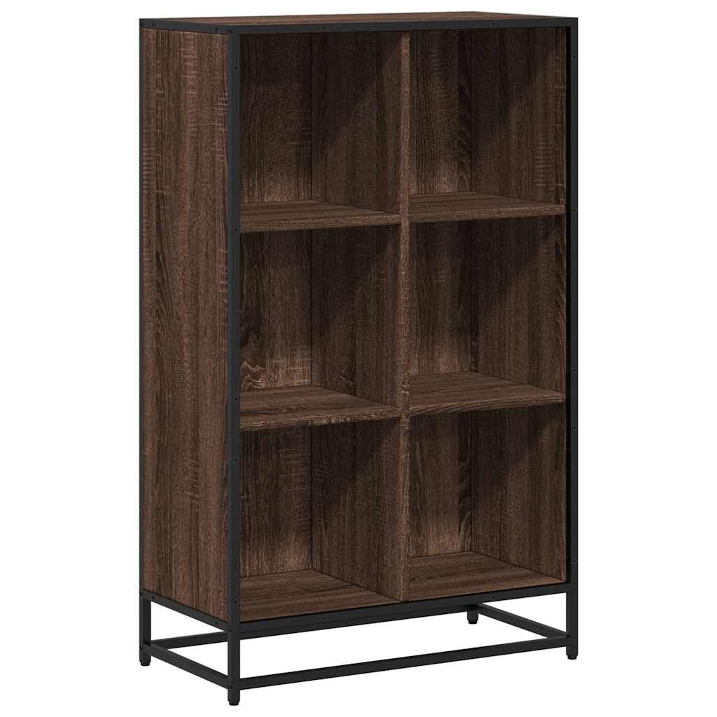 Book Cabinet Brown Oak 65.5x33x107.5 cm Engineered Wood