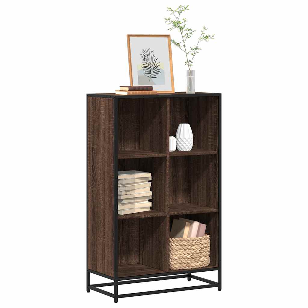 Book Cabinet Brown Oak 65.5x33x107.5 cm Engineered Wood