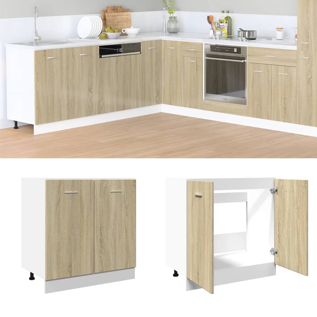 Bottom Cabinet Lyon Sonoma Oak 80x46x81.5 cm Engineered Wood