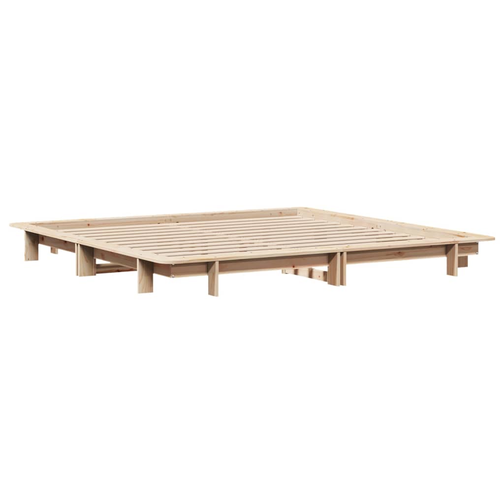 Bed Frame without Mattress 160x200 cm Solid Wood Pine