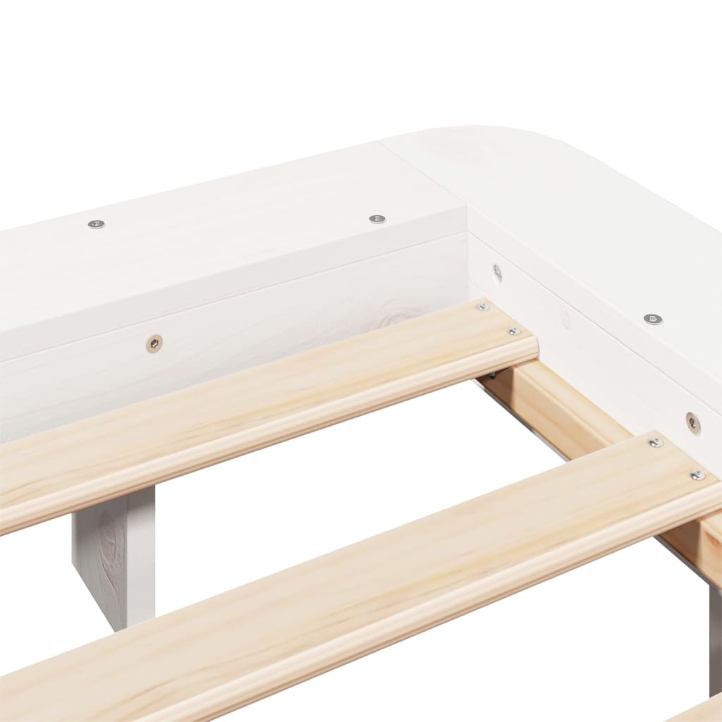 Bed Frame without Mattress White 160x200 cm Solid Wood Pine