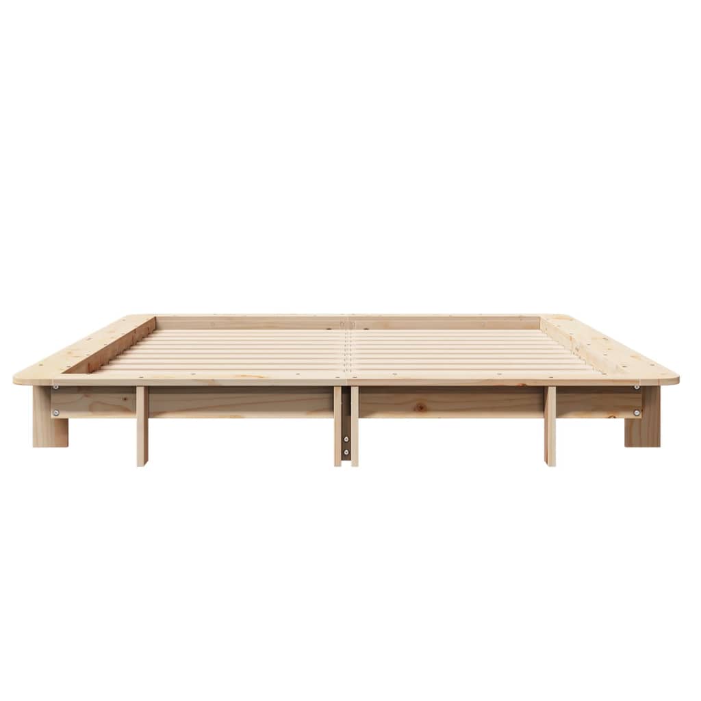 Bed Frame without Mattress 140x200 cm Solid Wood Pine