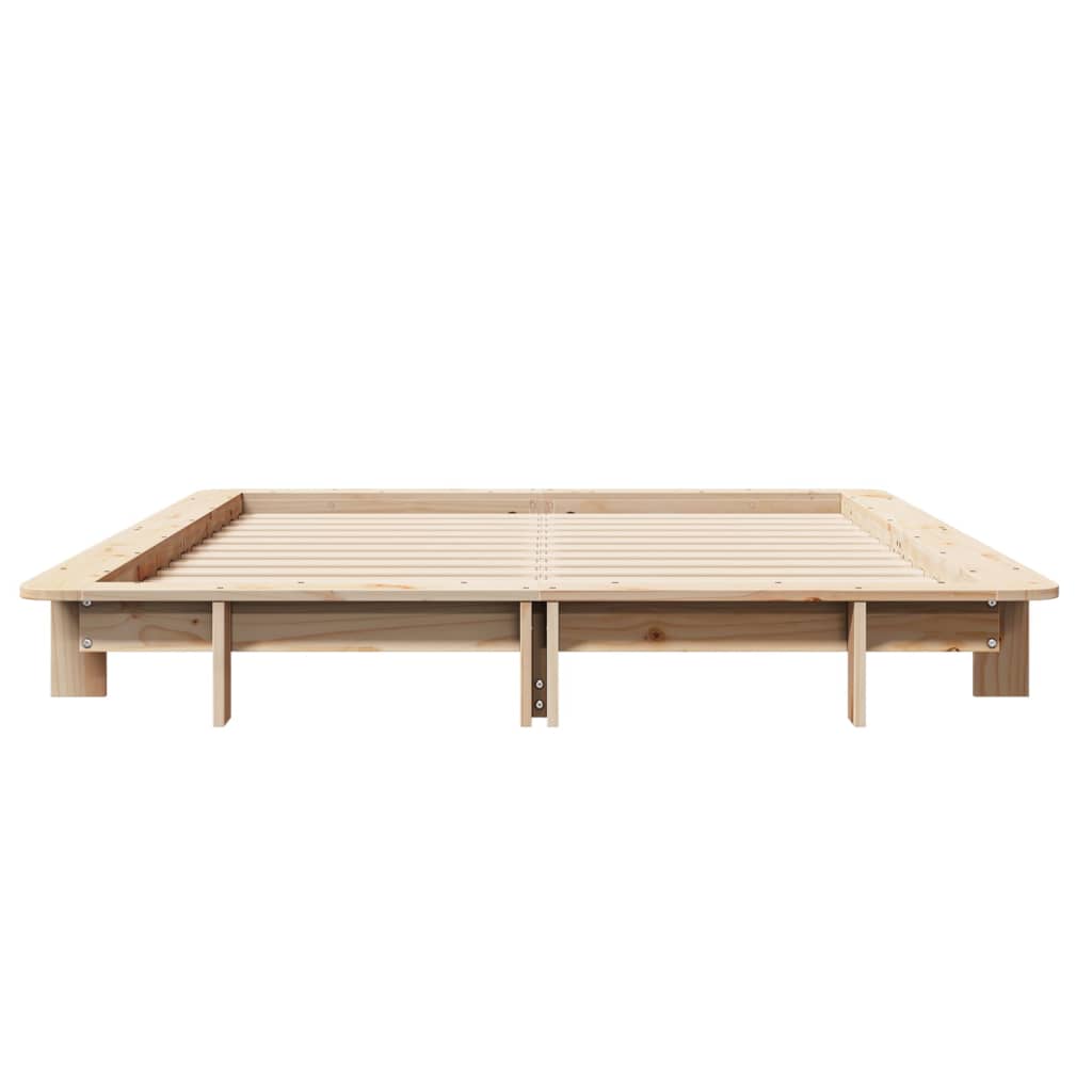 Bed Frame without Mattress 120x200 cm Solid Wood Pine