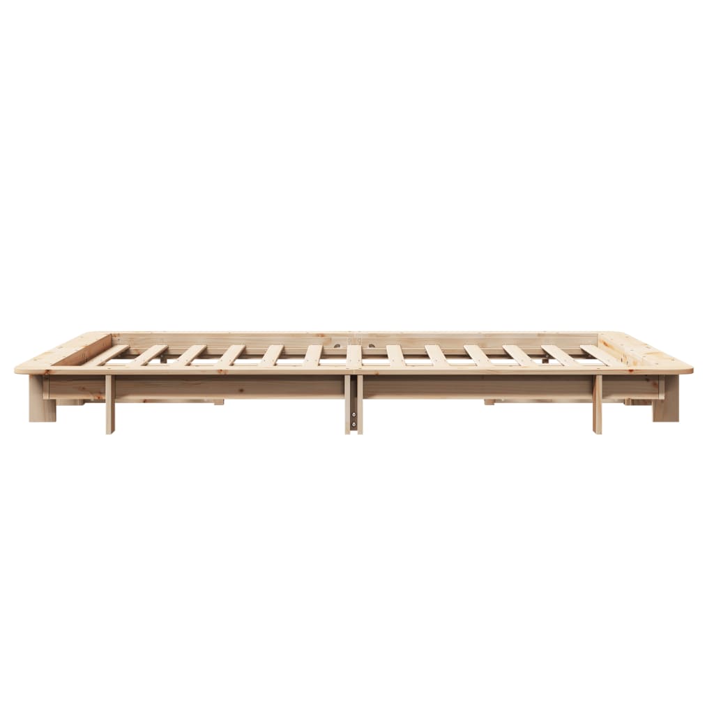 Bed Frame without Mattress 120x200 cm Solid Wood Pine