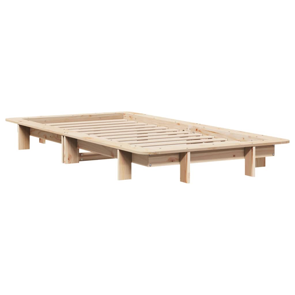Bed Frame without Mattress 100x200 cm Solid Wood Pine
