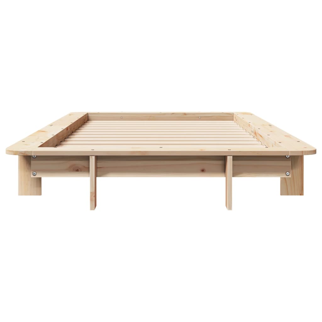 Bed Frame without Mattress 90x200 cm Solid Wood Pine