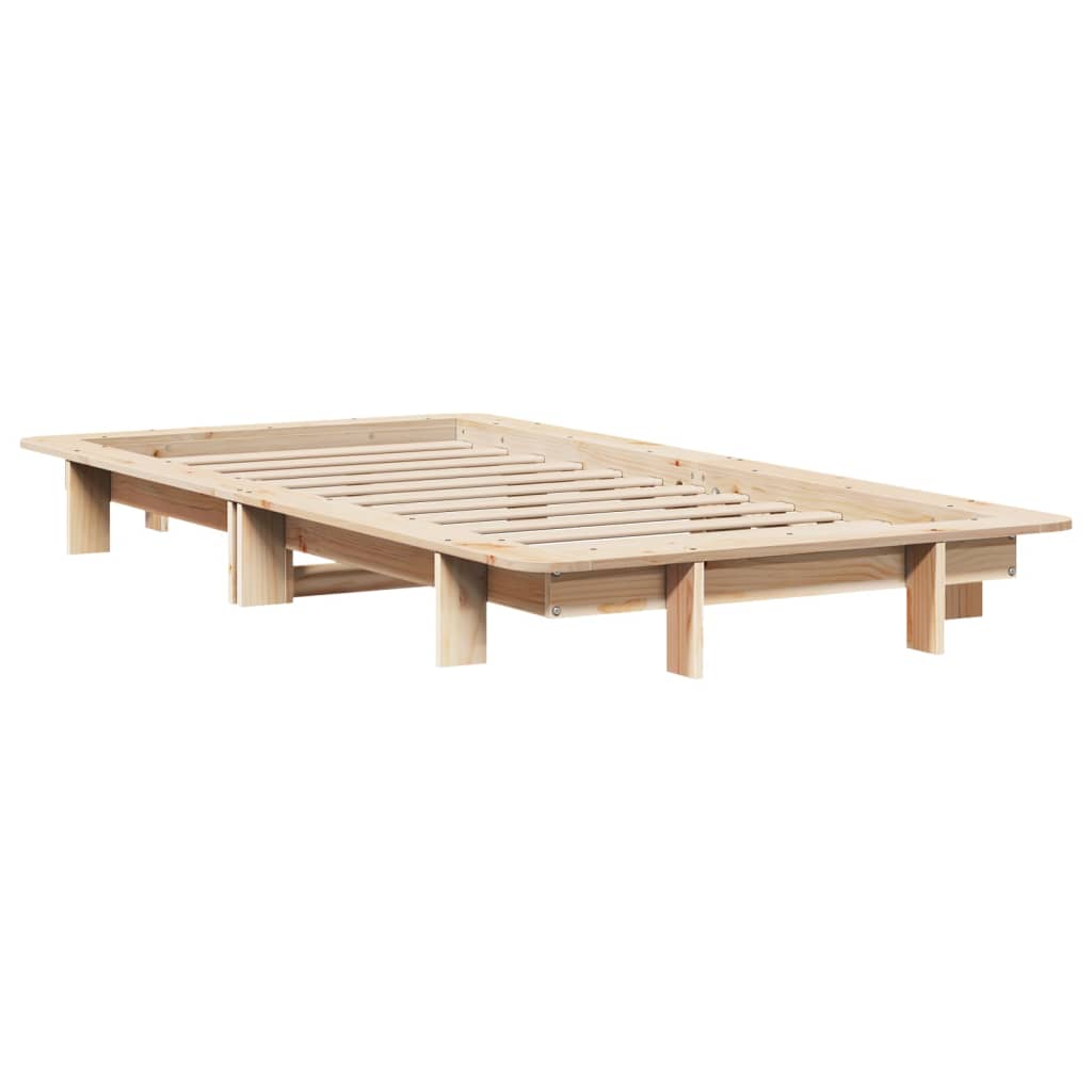 Bed Frame without Mattress 75x190 cm Small Single Solid Wood Pine