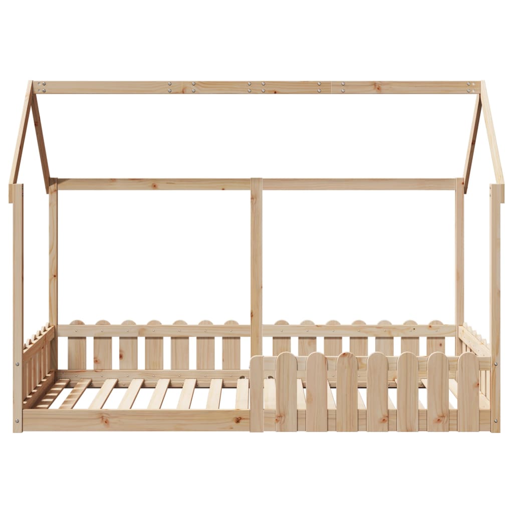 Kids' House Bed Frame without Mattress 90x190 cm Single Solid Wood Pine