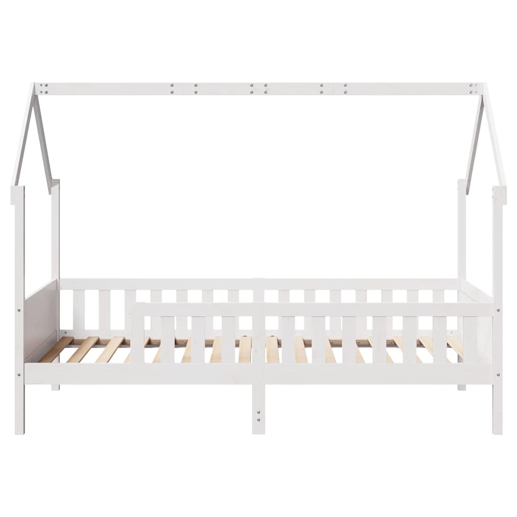 Kids' House Bed Frame without Mattress White 90x200 cm Pine