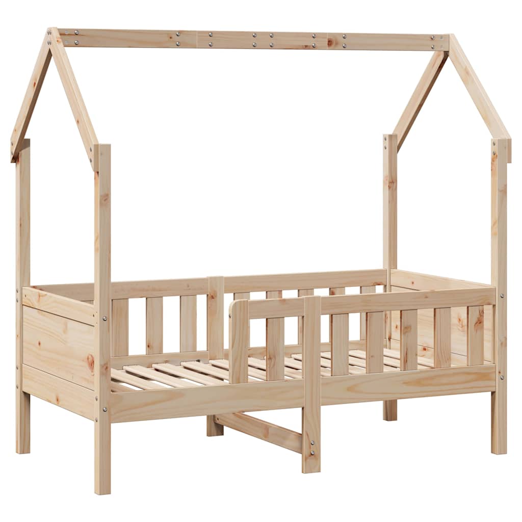 Kids' House Bed Frame without Mattress 80x160 cm Pine