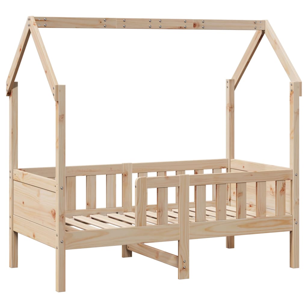Kids' House Bed Frame 70x140 cm Solid Wood Pine