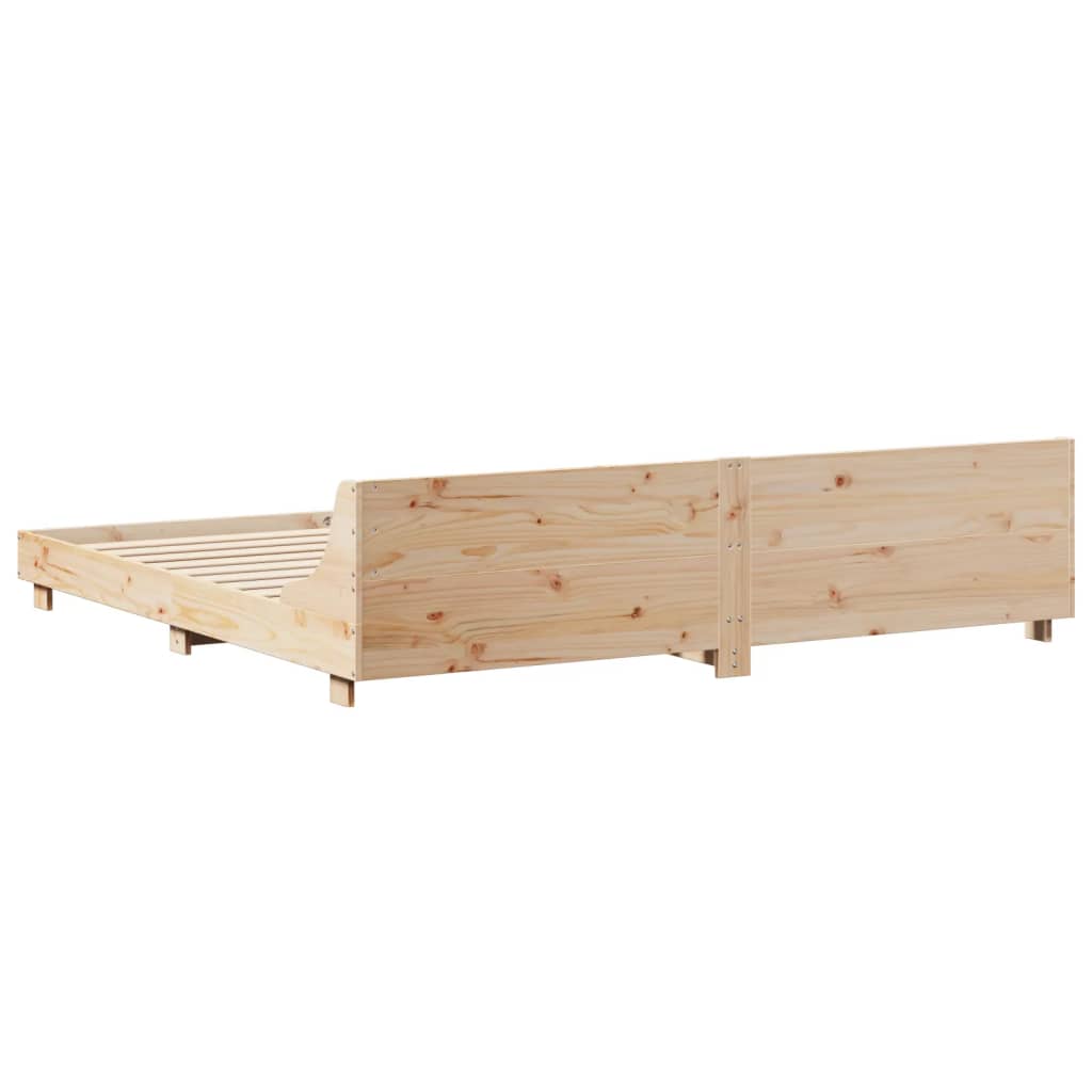 Bed Frame without Mattress 180x200 cm Super King Solid Wood Pine