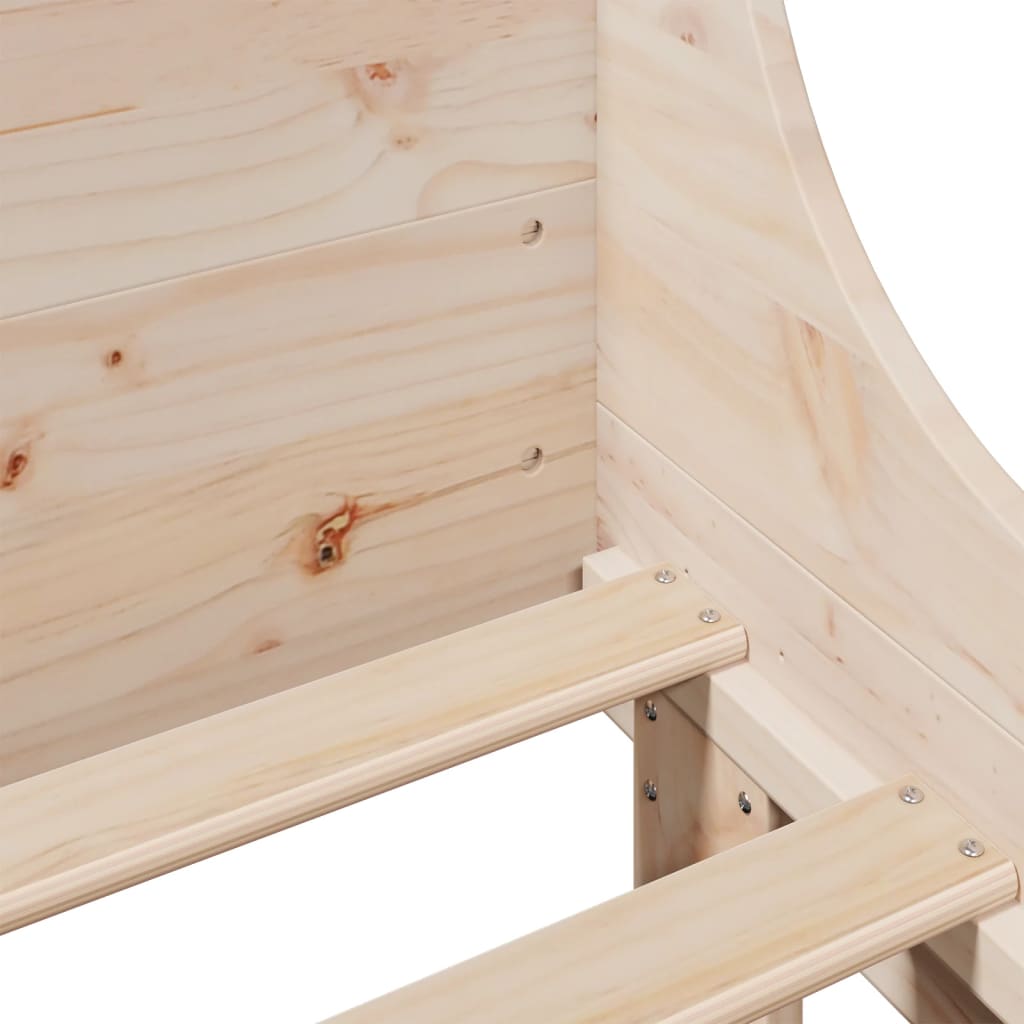 Bed Frame without Mattress 150x200 cm King Size Solid Wood Pine