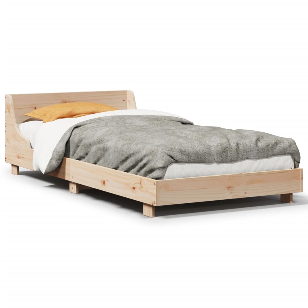 Bed Frame without Mattress 100x200 cm Solid Wood Pine