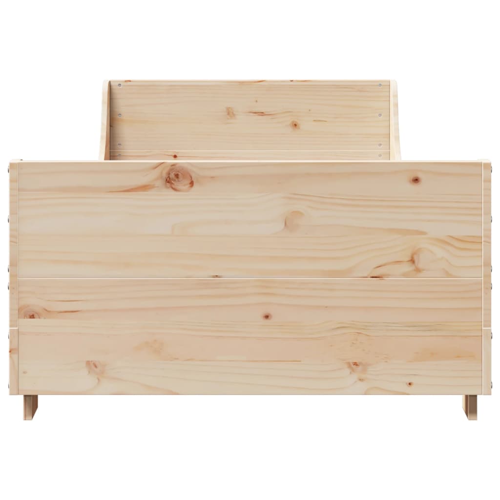 Bed Frame without Mattress 90x200 cm Solid Wood Pine