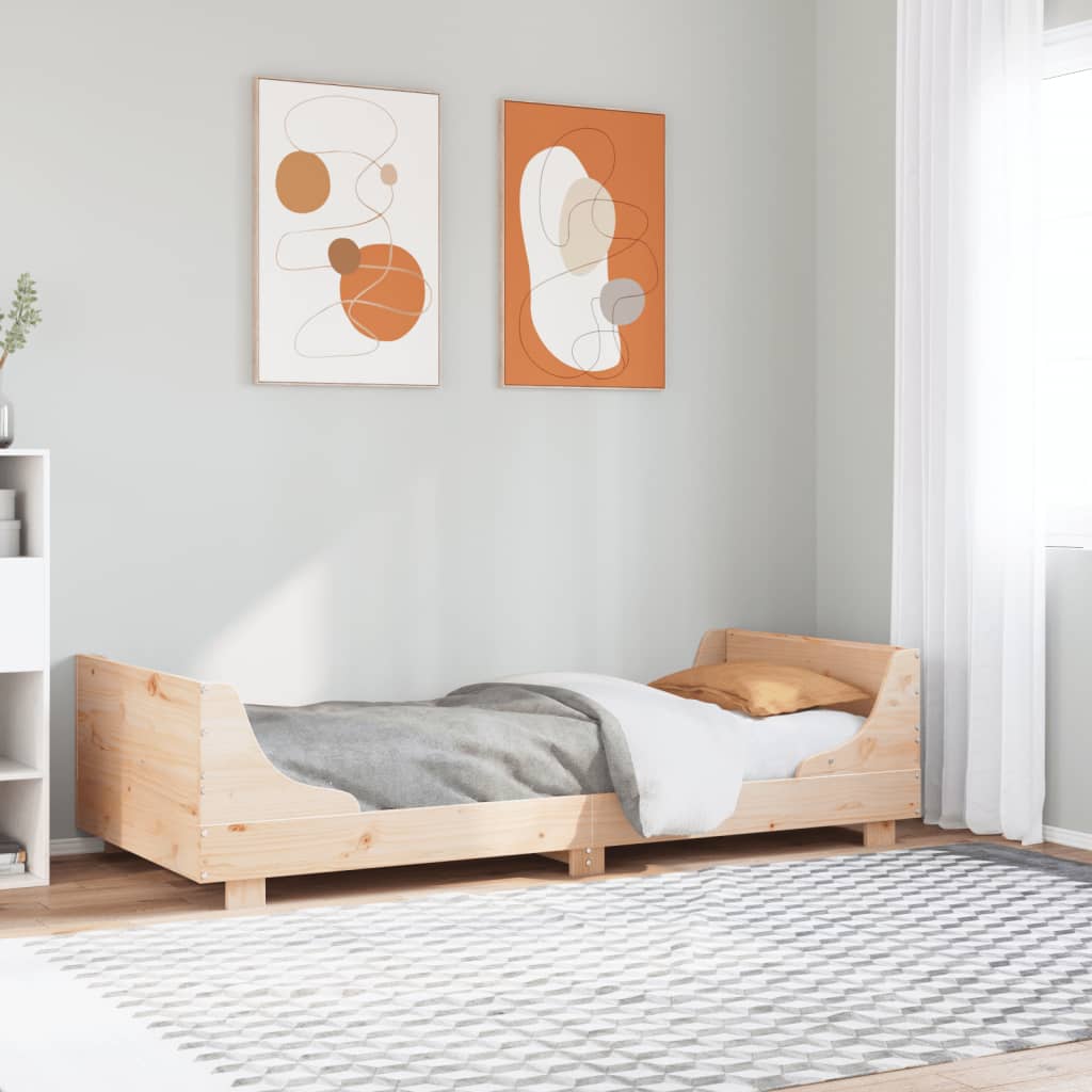 Bed Frame without Mattress 75x190 cm Small Single Solid Wood Pine