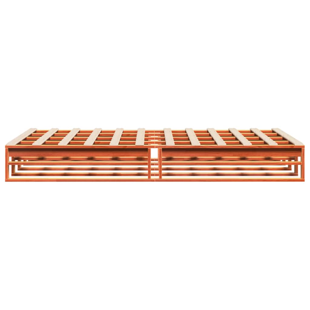 Bed Frame without Mattress Wax Brown 140x200 cm Solid Wood Pine