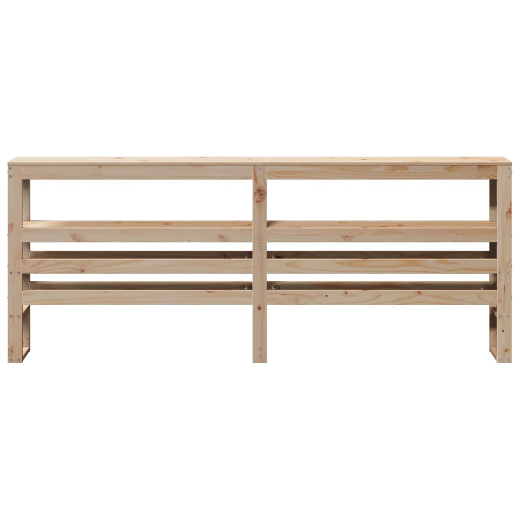 Headboard with Shelves 180 cm Solid Wood Pine