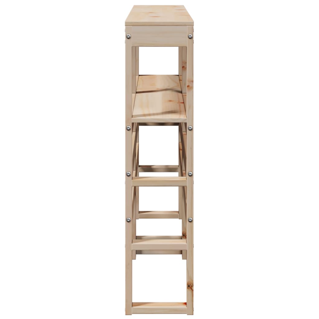 Headboard with Shelves 160 cm Solid Wood Pine