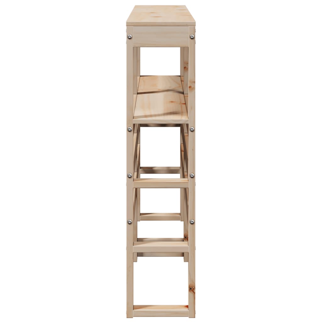 Headboard with Shelves 120 cm Solid Wood Pine