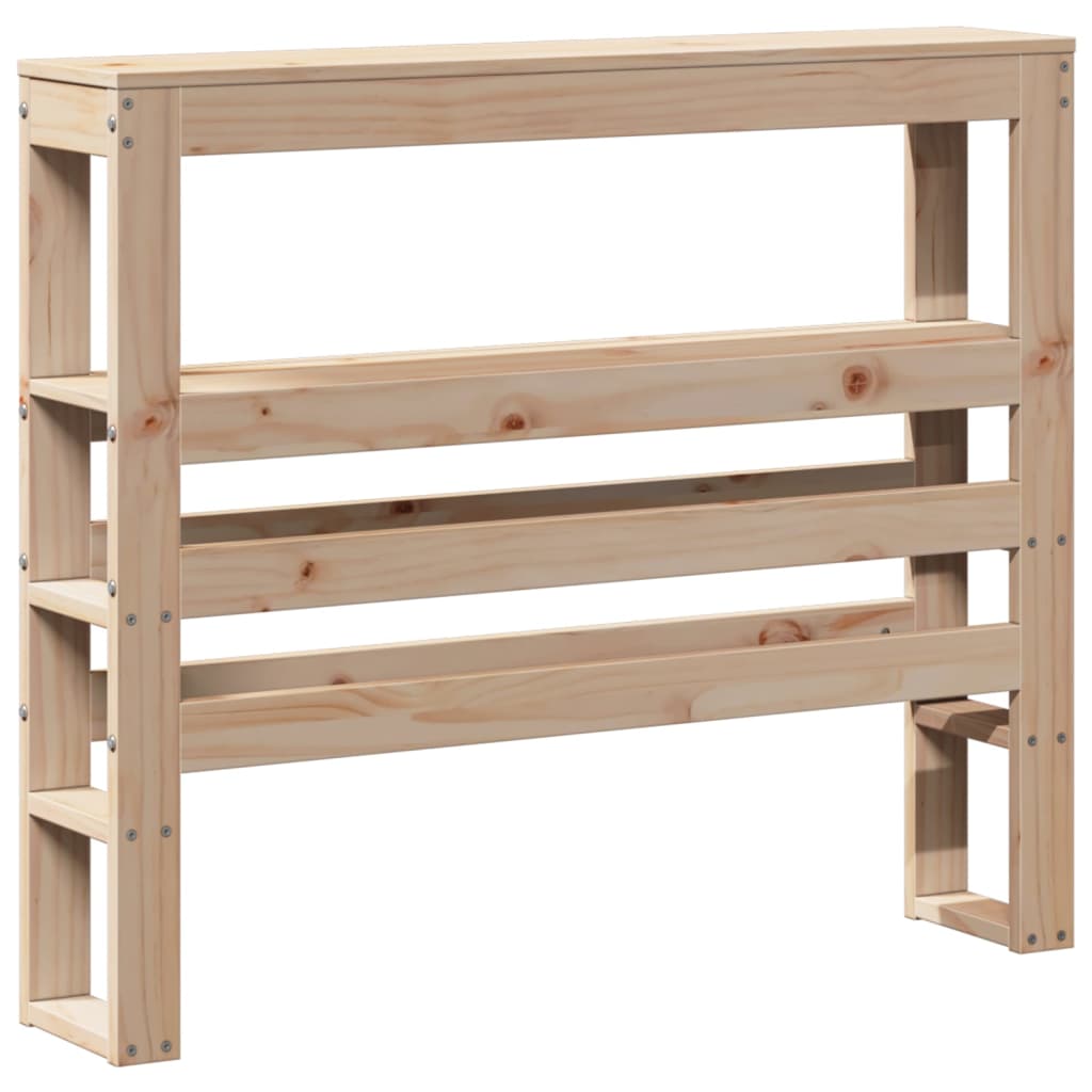 Headboard with Shelves 90 cm Solid Wood Pine