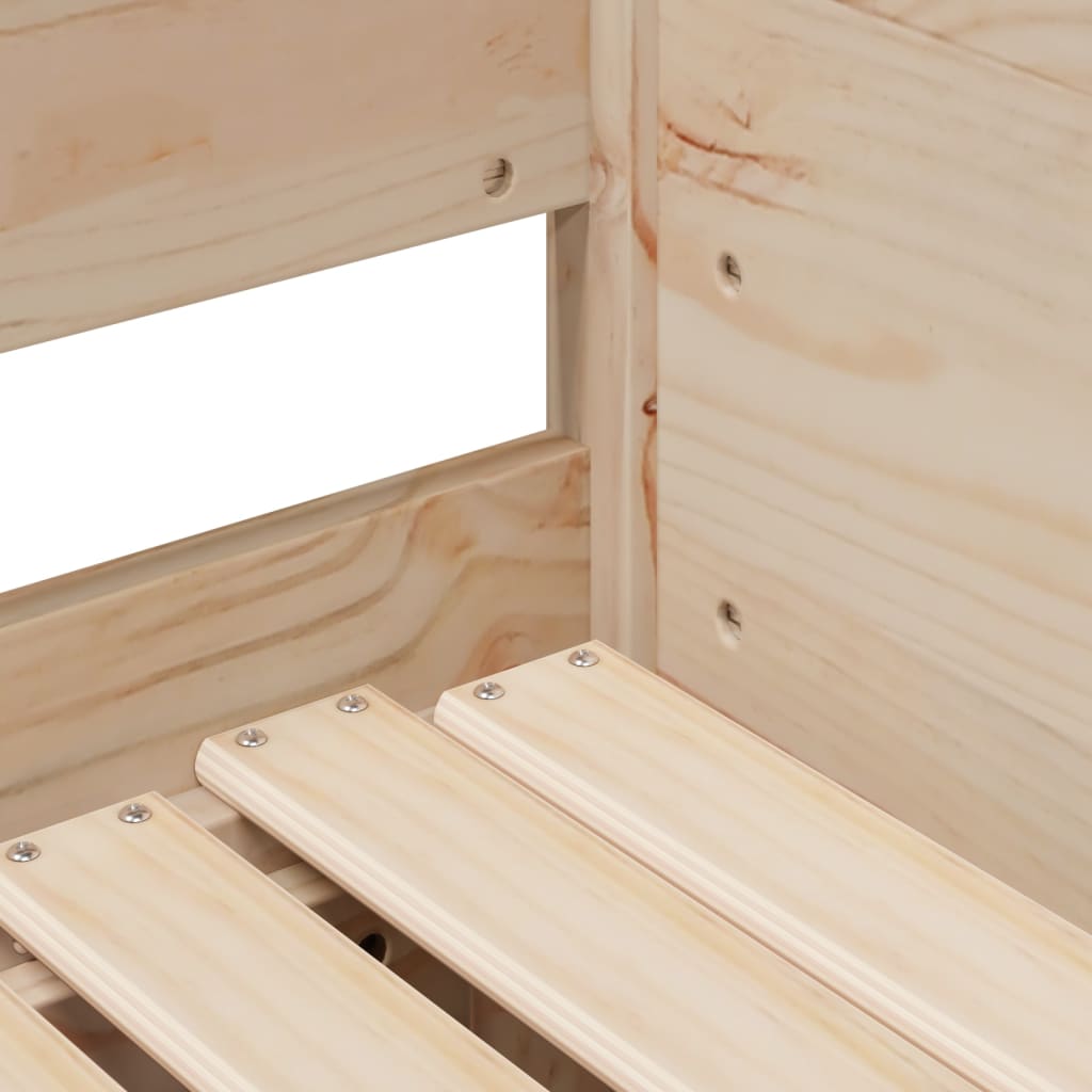 Daybed with Trundle without Mattress 90x190 cm Single Solid Wood