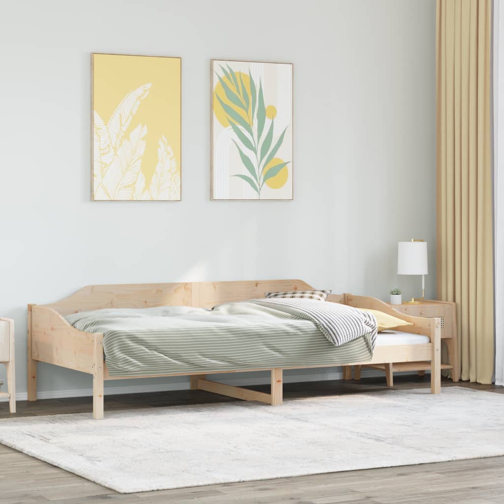 Bed Frame without Mattress 90x190 cm Single Solid Wood Pine
