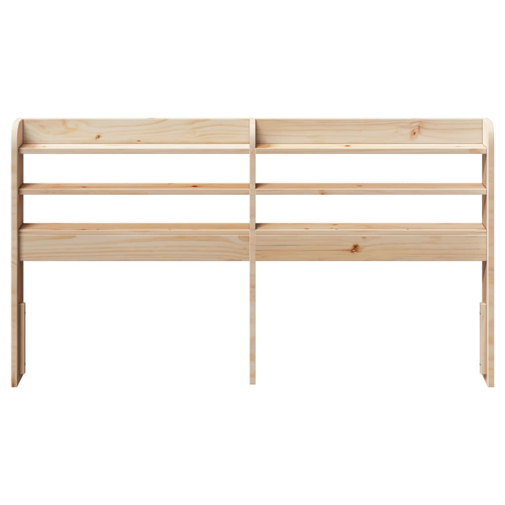 Headboard with Shelves 160 cm Solid Wood Pine