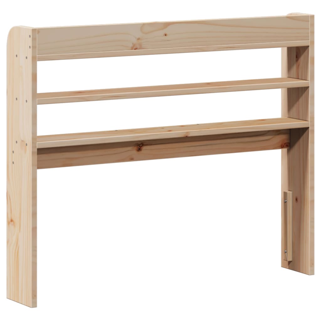 Headboard with Shelves 100 cm Solid Wood Pine