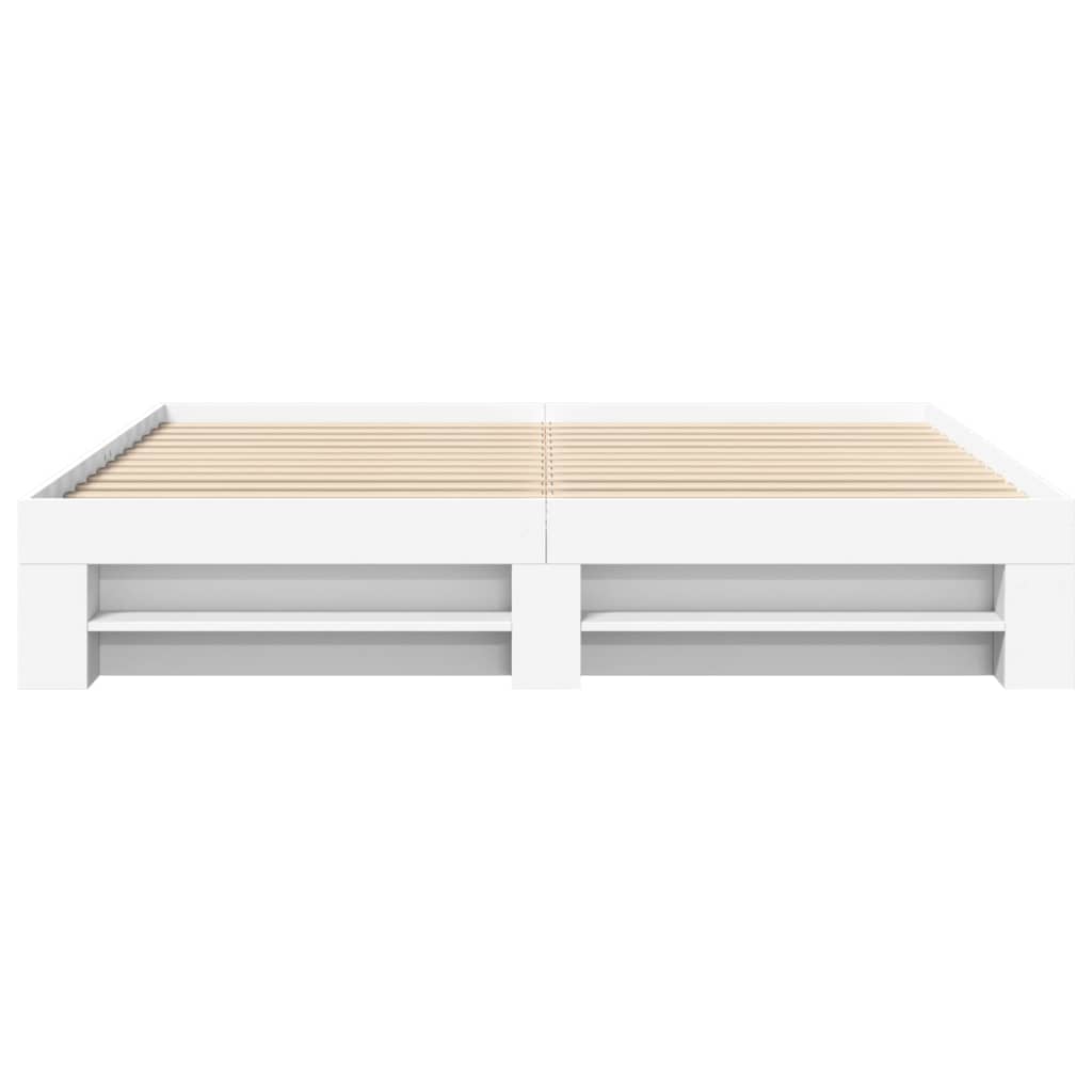 Bed Frame without Mattress White 180x200 cm Super King Engineered Wood