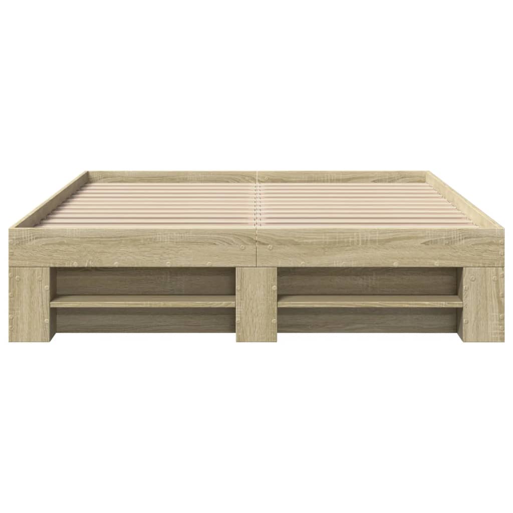 Bed Frame without Mattress Sonoma Oak 120x190 cm Small Double Engineered Wood