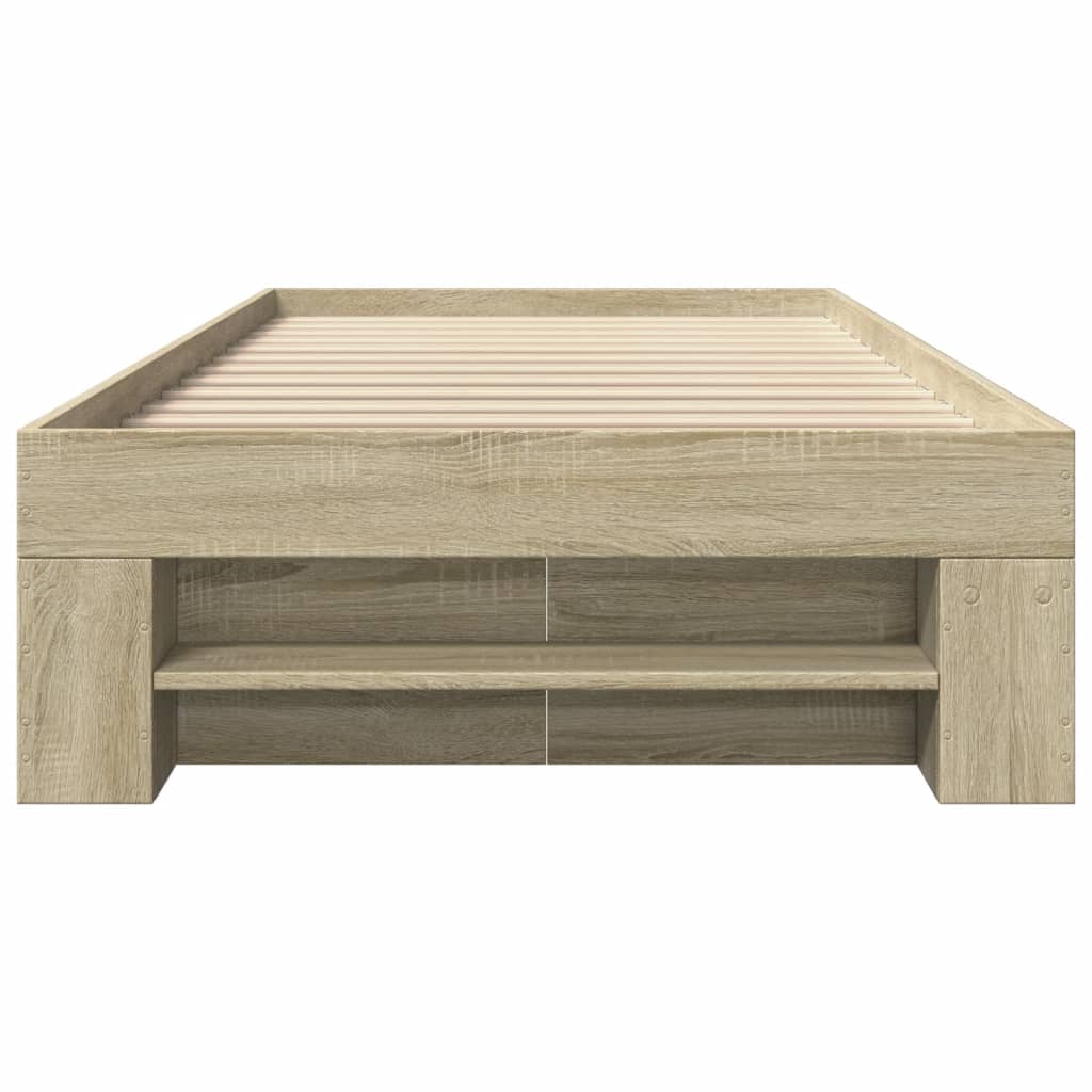 Bed Frame without Mattress Sonoma Oak 90x190 cm Single Engineered Wood