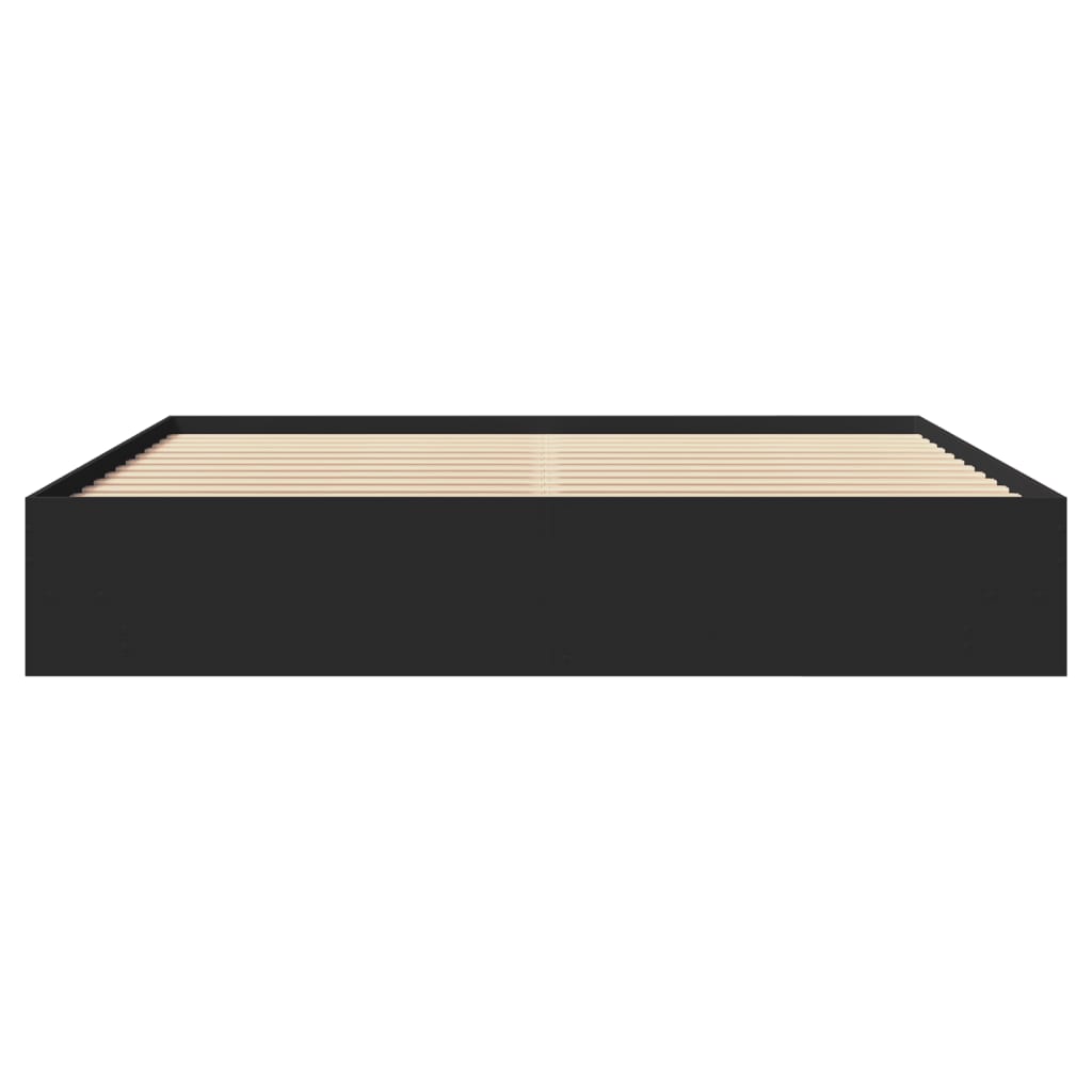 Bed Frame without Mattress Black 180x200 cm Super King Engineered Wood