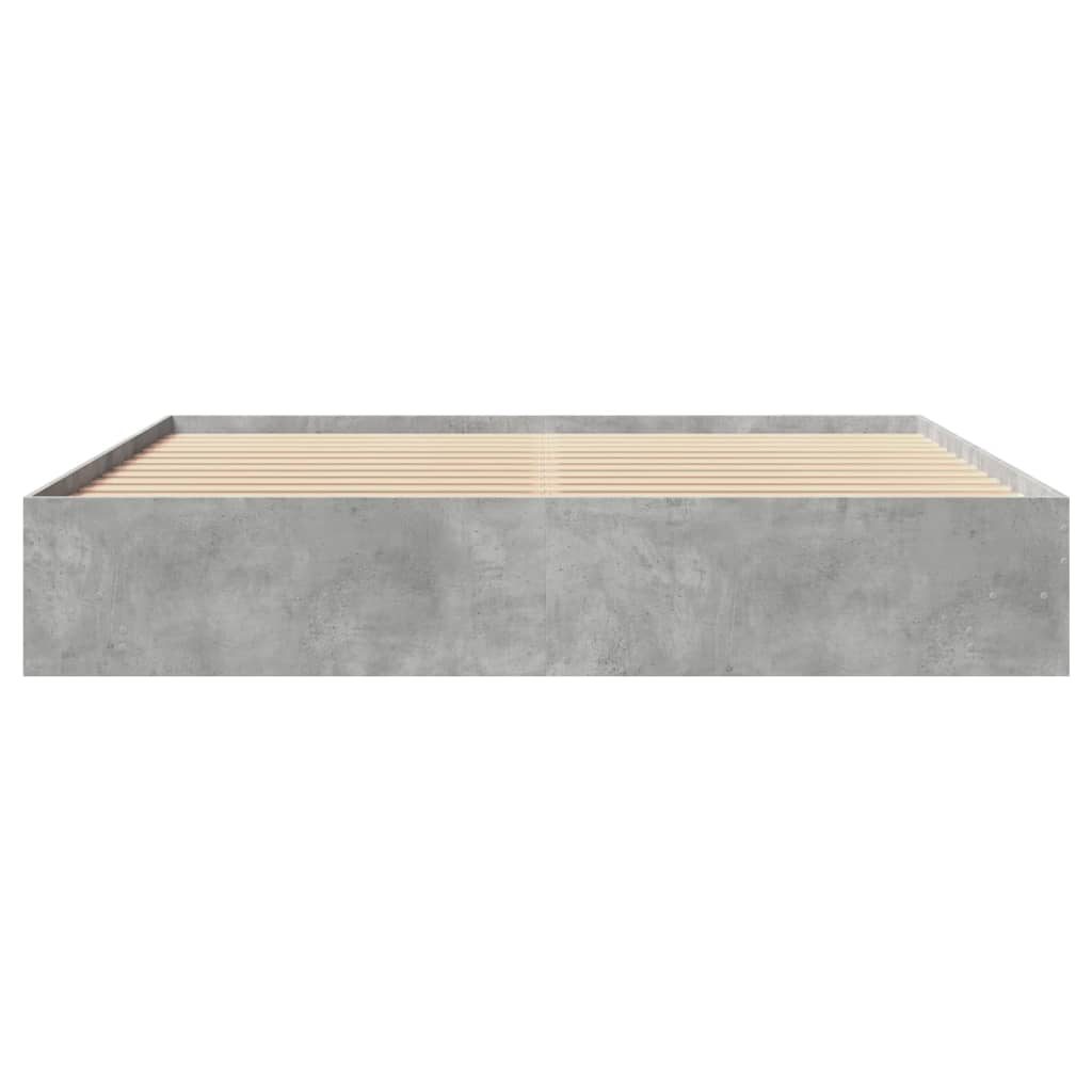 Bed Frame without Mattress Concrete Grey 180x200cm Engineered Wood