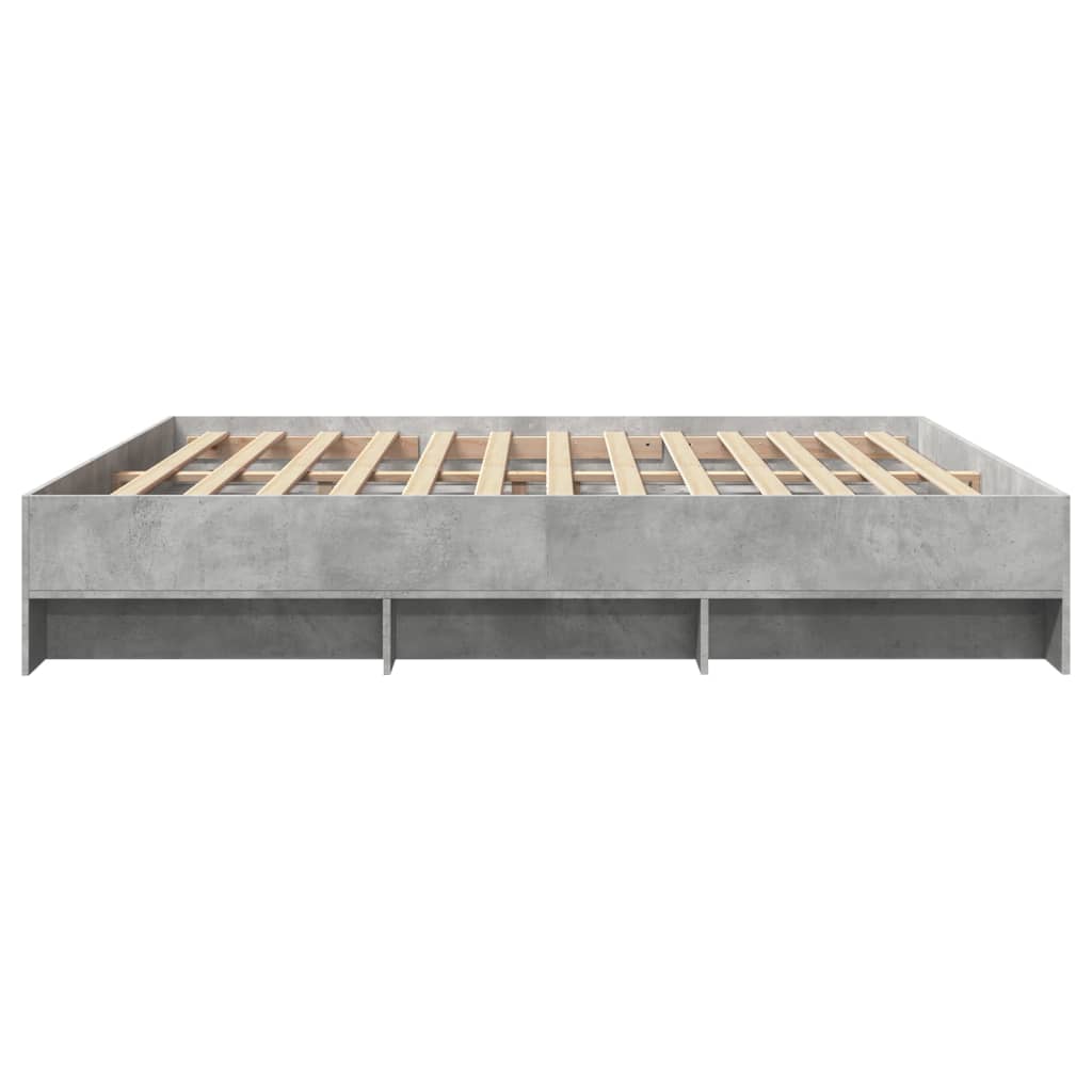 Bed Frame without Mattress Concrete Grey 180x200cm Engineered Wood