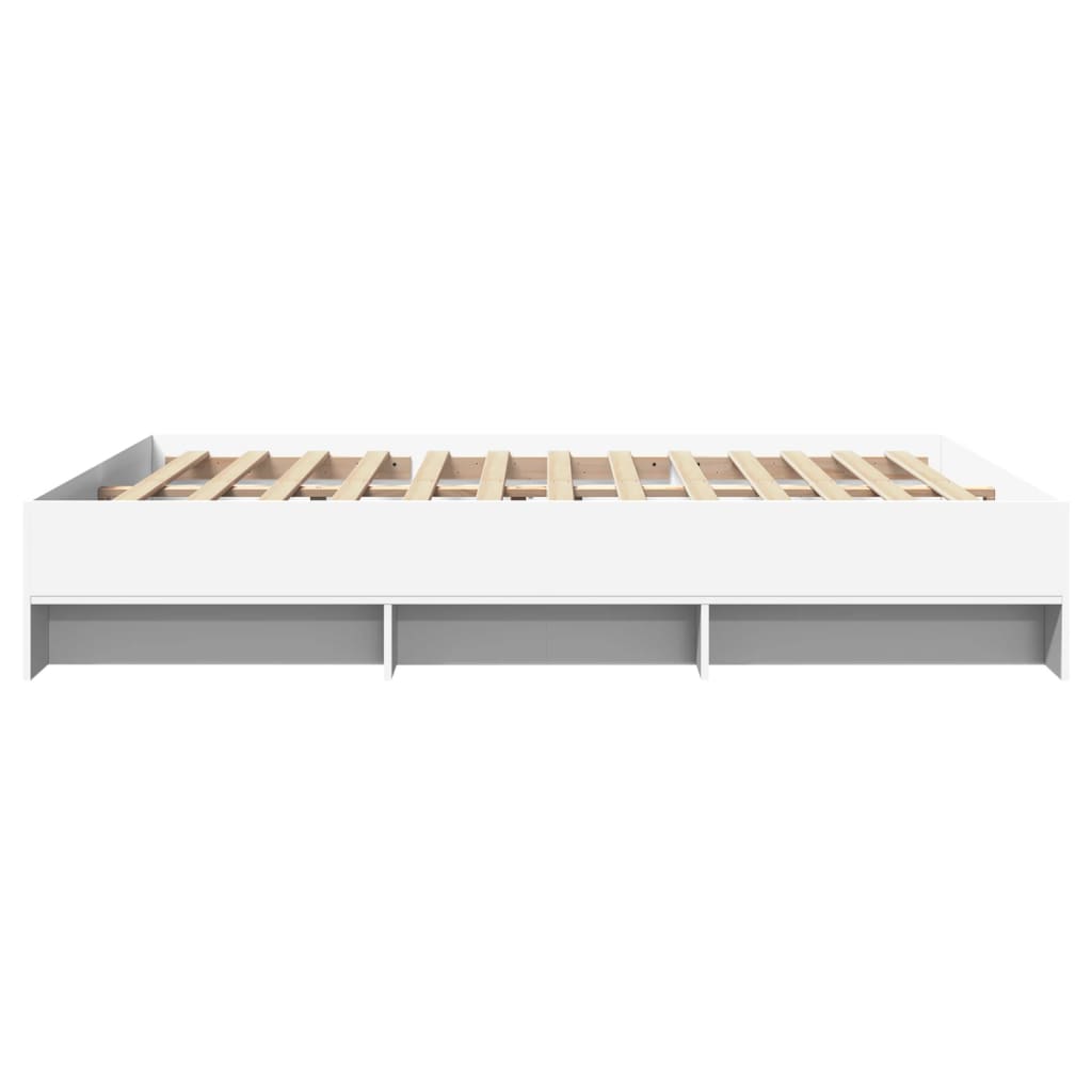 Bed Frame without Mattress White 160x200 cm Engineered Wood