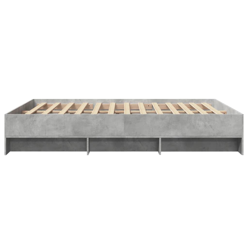 Bed Frame without Mattress Concrete Grey 160x200cm Engineered Wood