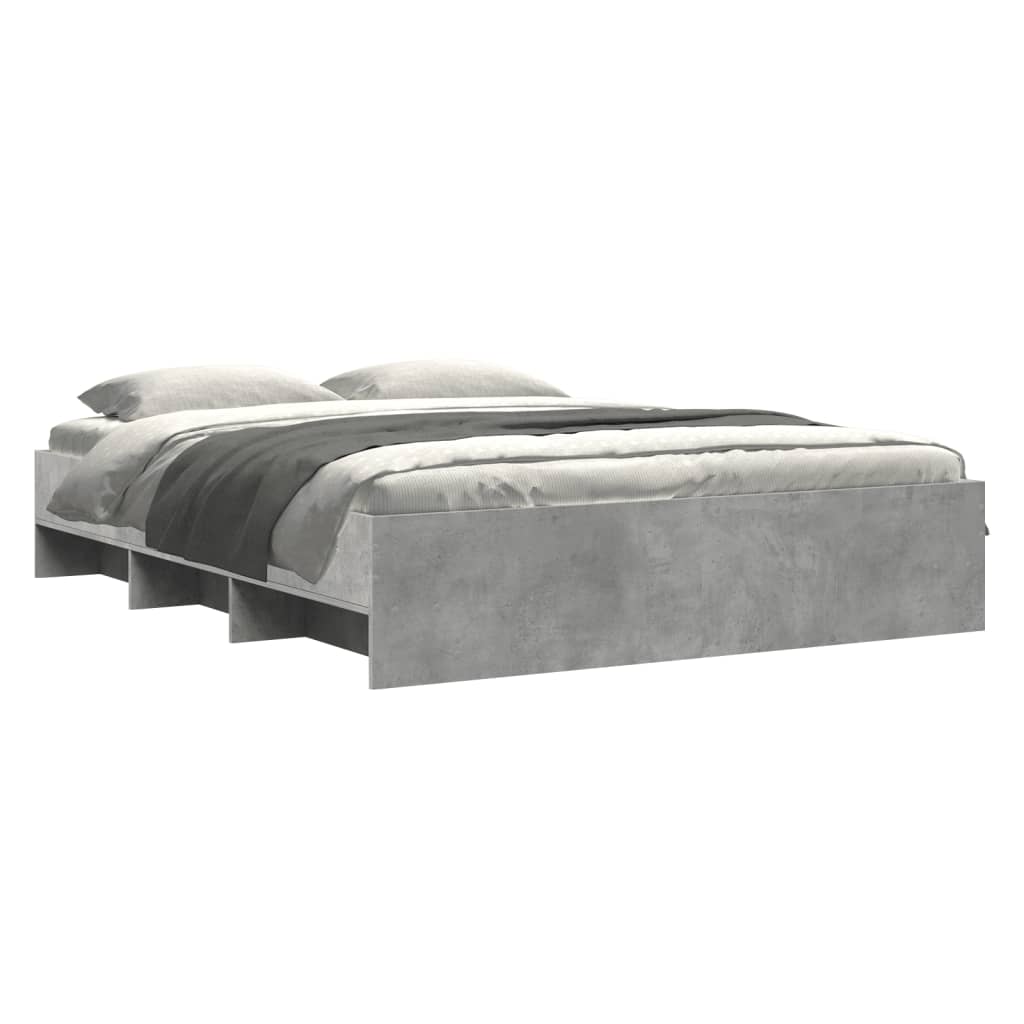 Bed Frame without Mattress Concrete Grey 150x200cm Engineered Wood