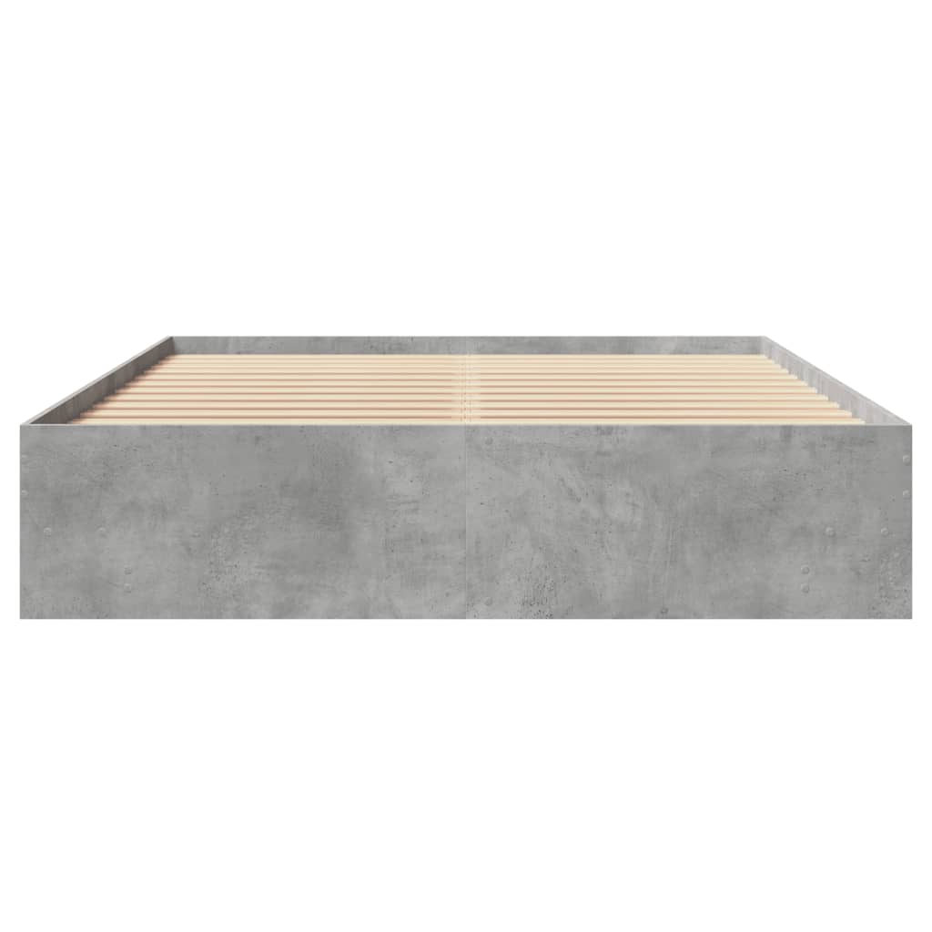 Bed Frame without Mattress Concrete Grey 150x200cm Engineered Wood