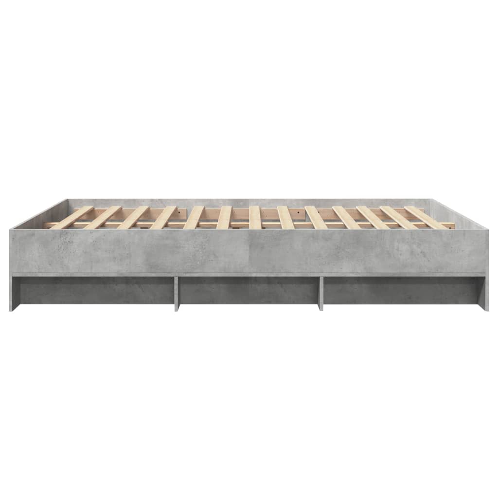 Bed Frame without Mattress Concrete Grey 150x200cm Engineered Wood