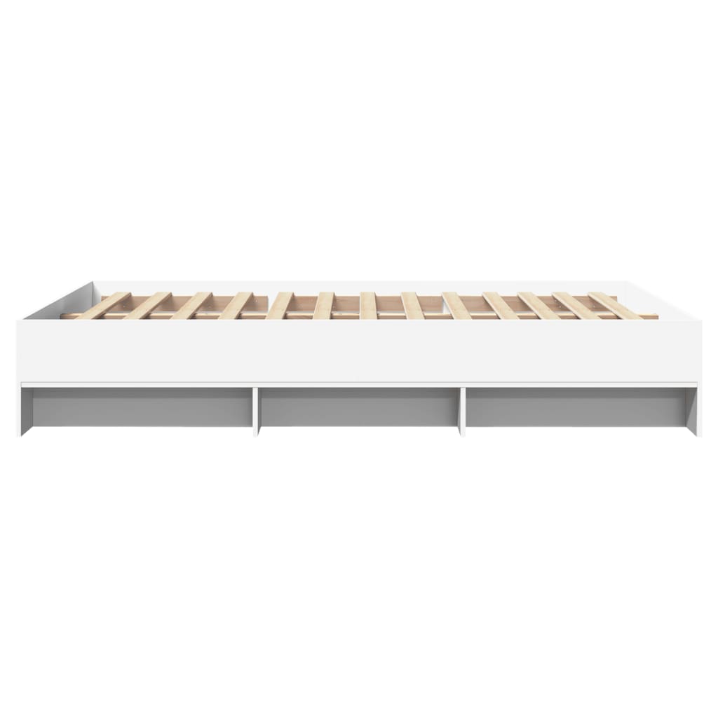 Bed Frame without Mattress White 120x200 cm Engineered Wood