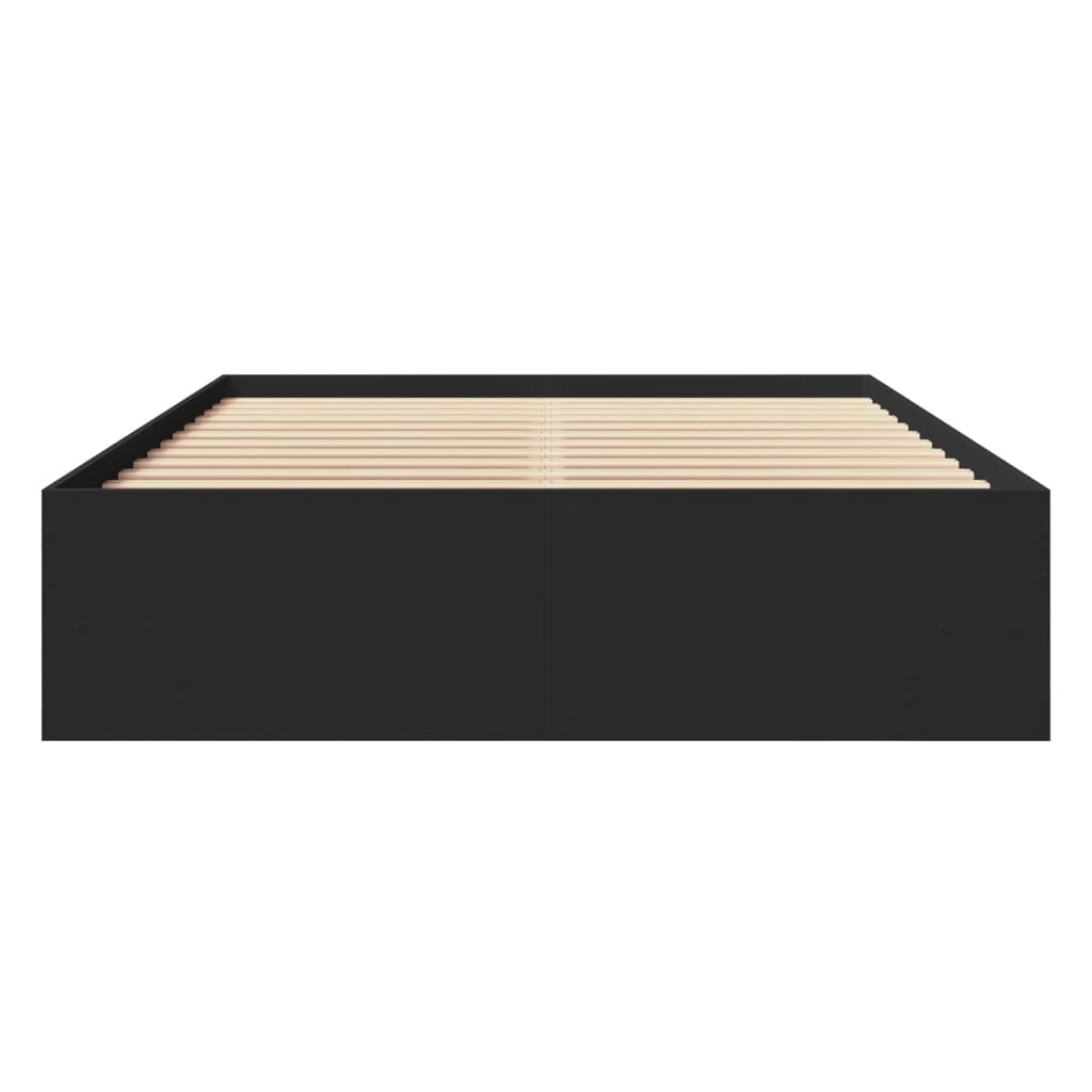Bed Frame without Mattress Black 120x200 cm Engineered Wood